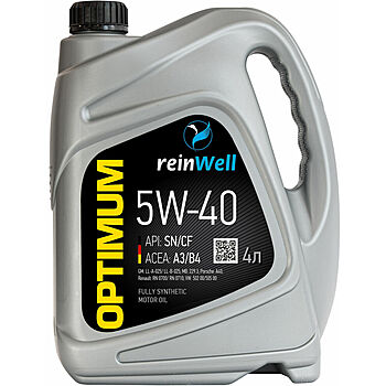 4933 ReinWell Моторное масло 5W-40 А3/В4 (4л) - 4 л
